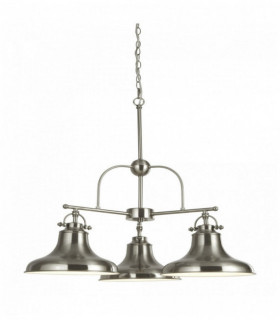 Industrie Suspension dallas 3 Satinsilber-Lampen