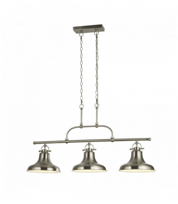Industriestabfederung dallas 3 Satinsilber-Lampen
