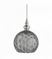Suspension indiana 1 ampoule chrome avec verre fumé