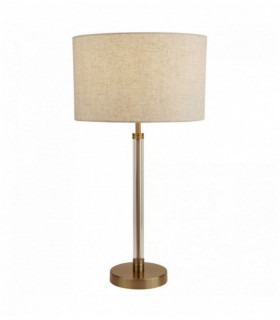 Siena table lamp with transparent / bronze oat shade