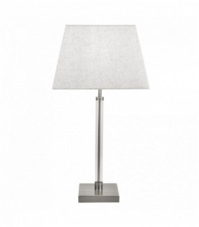 Lampe de table siena avec cadre cyclinder transparent - nickel satiné