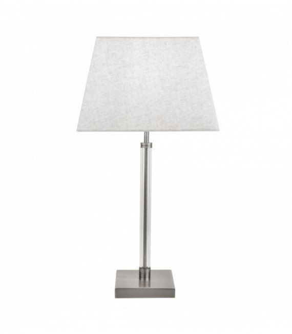 Siena table lamp with transparent cyclinder frame - satin nickel