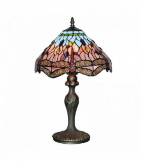 1 Libelle Tischlampe Lampe antikes Glas Tiffany Messing