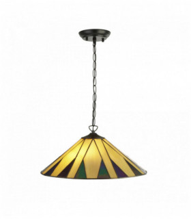 cappello sospensione tiffany 2 giallo lampadine / Multi