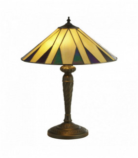 Multi yellow tiffany charleston table lamp