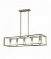 Suspension ovale heaton 5 ampoules finition argent brossé or
