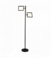 Lampadaire rosewell 2 ampoules noir mat et opale