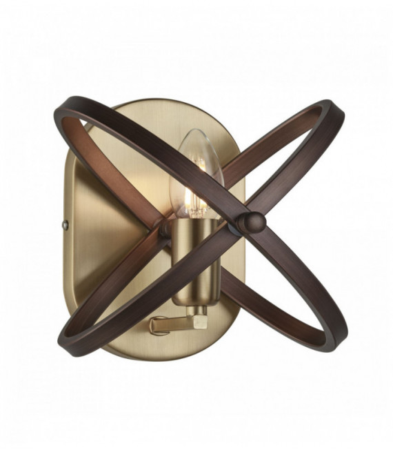 Applique murale hoopla 1 ampoule bronze