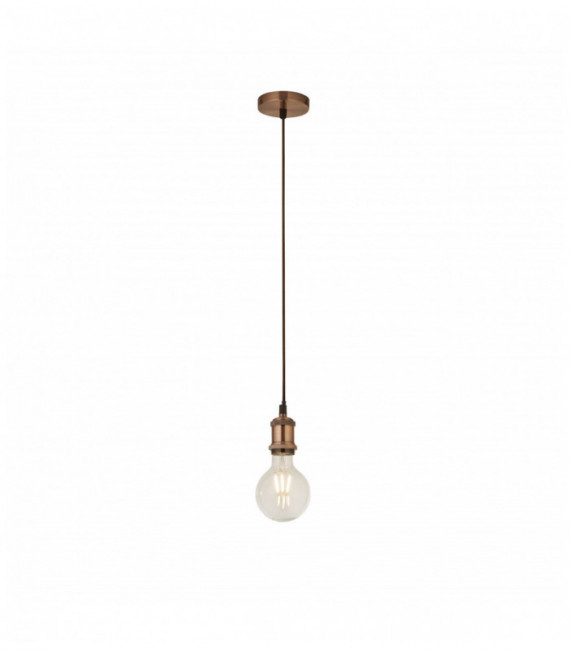 Rame antico sospensione cavo 1 flaconcino con cavo marrone tessili 1,5 mtr