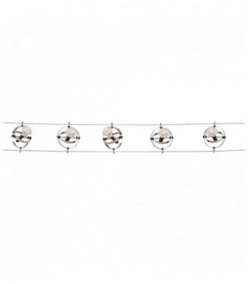 Kit Kabel führte Track & Spot 5 Ampullen Köpfe Gyroskop einstellbar Chrom