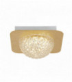 Plafonnier led carré 1 litre celestia - feuille d'or avec acrylique transparent
