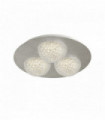 Celestia round led ceiling light 3 bulbs - silver leaf with transparent acrylic