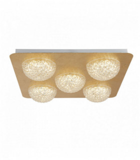 lampadine LED soffitto celestia 5 - oro con strato acrilico trasparente