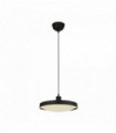 Saucer led pendant light - black with crystal sand diffuser
