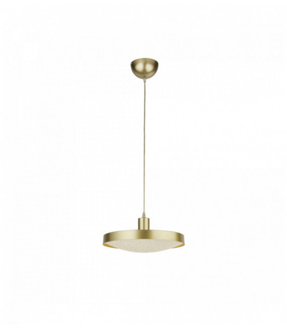 Saucer suspension led - gold with crystal sand diffuser