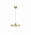 Saucer suspension led - gold with crystal sand diffuser