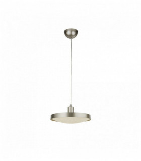 LED platillo suspensión - plata con difusor de arena de cristal