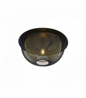 nido ape soffitto 1 fiala con rete - esterno nero con interno oro