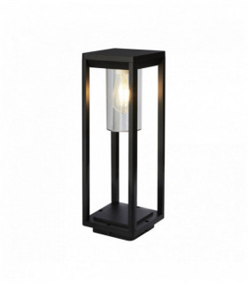 Alberino lampadina esterno 1 - 450 mm nero con diffusore trasparente