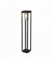 Poteau extérieur 1 ampoule - 900 mm, noir avec diffuseur transparent