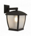 Seattle outdoor wall lamp - black with transparent frosted acrylic panels