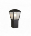 Outdoor post seattle height 450 mm - black with transparent frosted panels