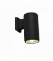 Applique d'extérieur 1 ampoule - noir avec diffuseur en verre transparent