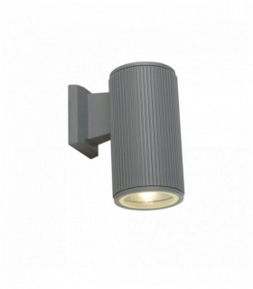 Applique extérieur 1 ampoule transparent - gris avec diffuseur en verre transparent