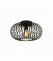 Suspension avery 1 bulb convertible into semi ceiling lamp, matt black