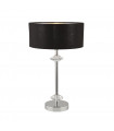 Lampe de table new orleans 1 ampoule chrome avec abat-jour noir / intérieur argent