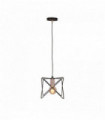 Anthea pendant light 1 bulb black frame with copper details