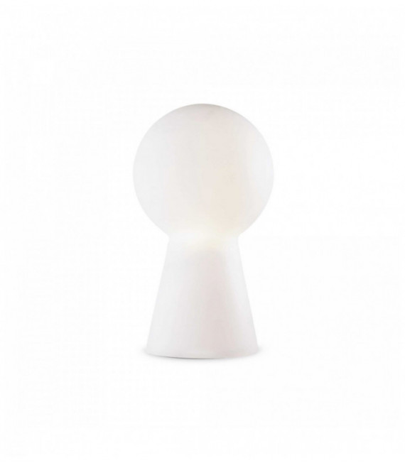 Weiße BIRILLO Tischlampe 1 Glühlampe Durchmesser 28 cm