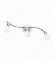 SNAKE white wall light 3 bulbs