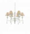 Antique white pendant light PROVENCE 6 bulbs