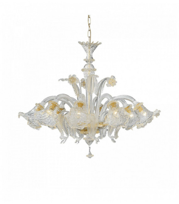 Amber RIALTO pendant lamp 8 bulbs
