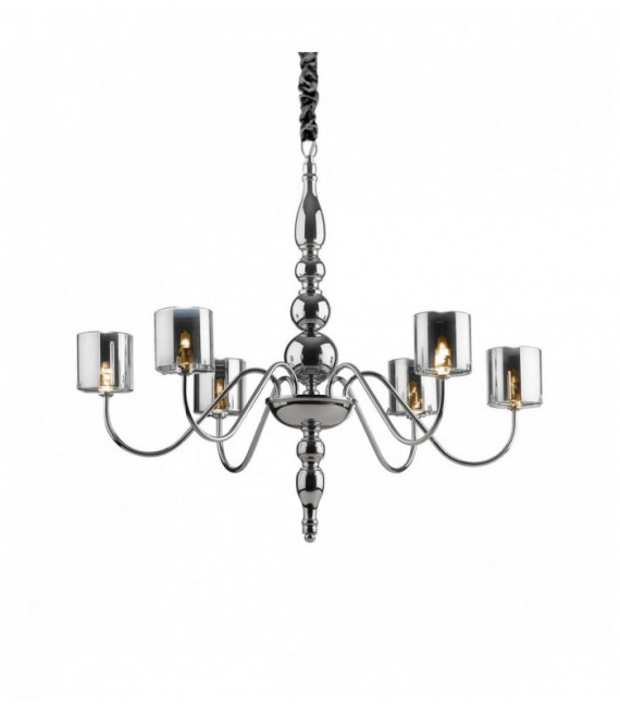 Suspension Chromée DUCA 6 ampoules