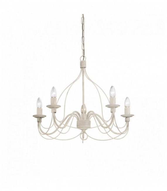 CORTE antique white pendant light 5 bulbs