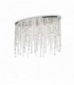 Chrome ceiling light RAIN CLEAR 5 bulbs