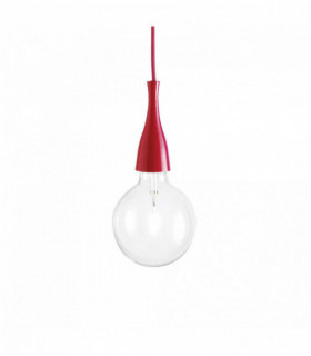Lampadario rosso MINIMAL 1 lampadina