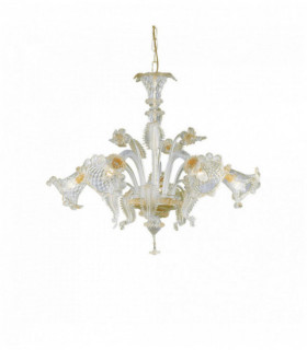 Amber pendant lamp RIALTO 5 bulbs