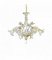 Amber pendant lamp RIALTO 5 bulbs