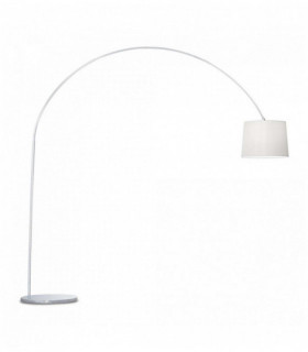 DORSALE weiße Stehlampe 1 Metallbirne
