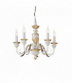 Suspension Blanche antique FIRENZE 5 ampoules