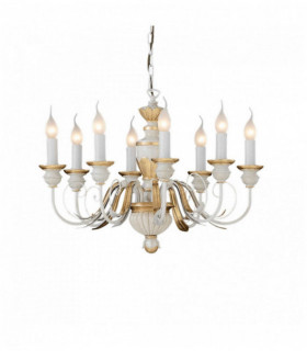Lampadario FIRENZE bianco antico 8 lampadine