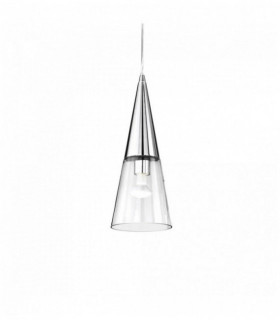 Chrome pendant light CONO 1 bulb