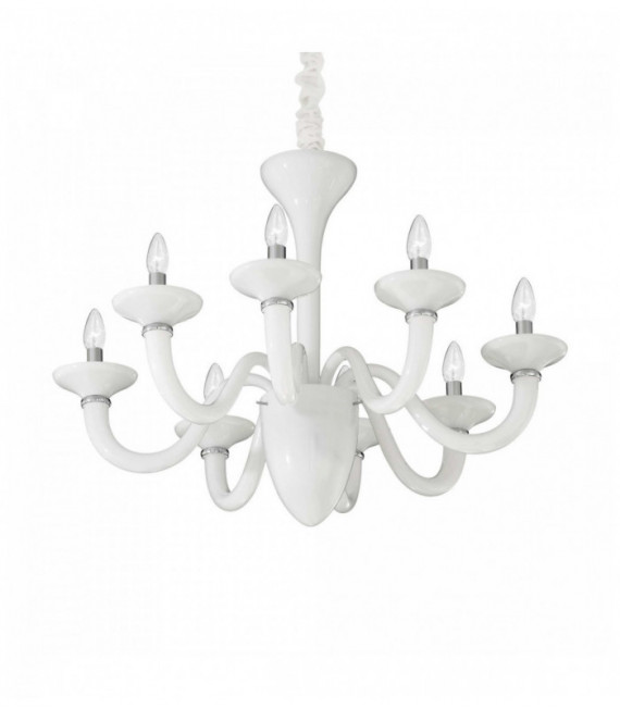WHITE LADY white pendant light 8 bulbs