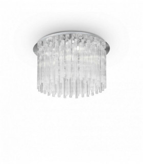 Plafonnier Chrome ELEGANT 8 ampoules