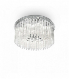 Plafonnier Chrome ELEGANT 12 ampoules