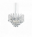 Suspension Chromée en cristal AUDIL-77 6 ampoules