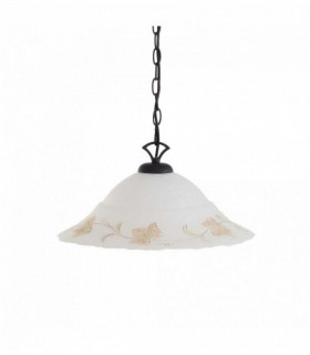 Amber pendant lamp FOGLIA 1 bulb